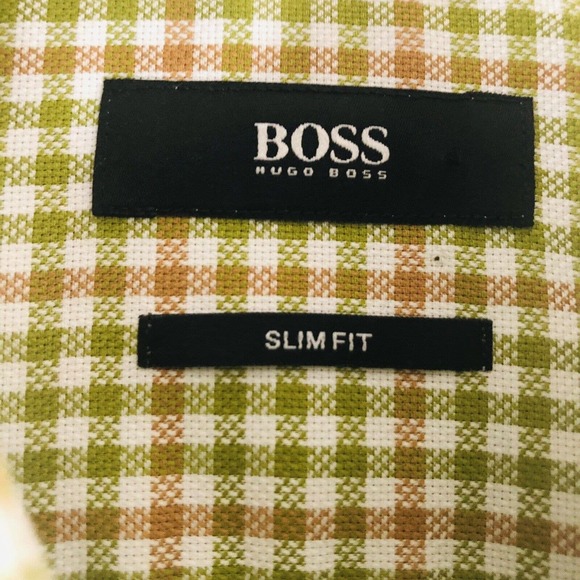 Hugo Boss Shirt Mens Large Slim Fit Cotton Button Down - Picture 3 of 10
